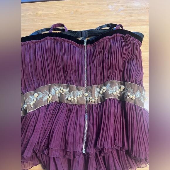 NWT Dolce & Gabbana- Silk Blend and Velvet Corset Top. Size IT 46/ US XS - Picture 7 of 10
